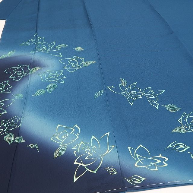 ❁tomihisa❁新品 金彩友禅作家 和田光正 落款 薔薇 着物 正絹 トール