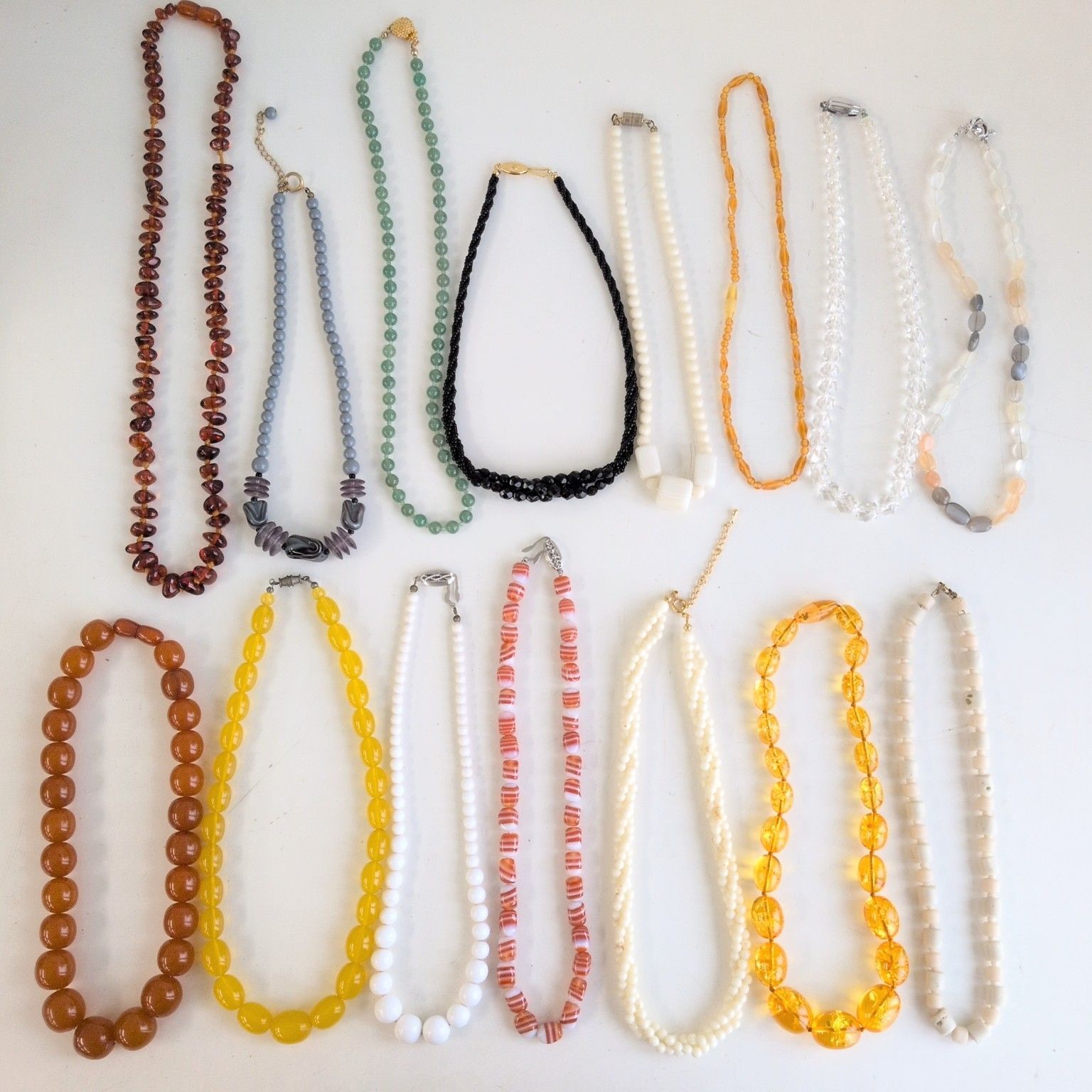 遺品整理】ネックレス まとめて 15点 ストーン 天然石 アクセサリー