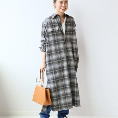 チェック ネルシャツ