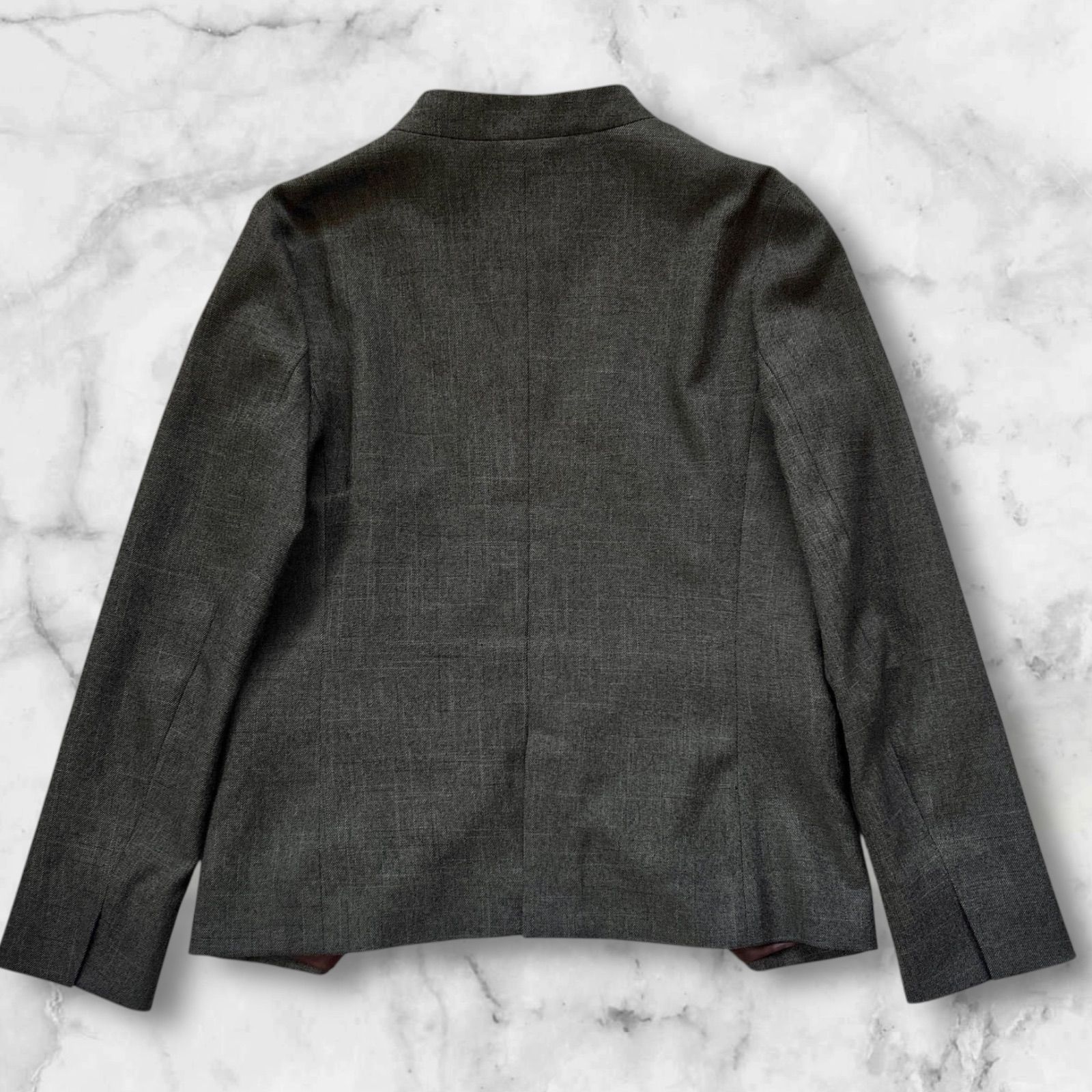 グリーンレーベルリラクシング 38 ノーカラージャケット ツータック