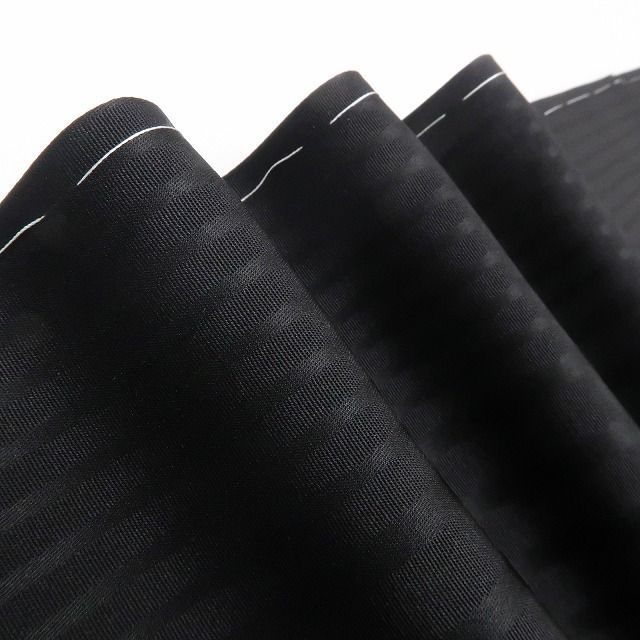 ❁tomihisa❁ 着物 正絹 仕付け糸付 トールサイズ 陰影が咲かせる 黒の花 付下げ 6724