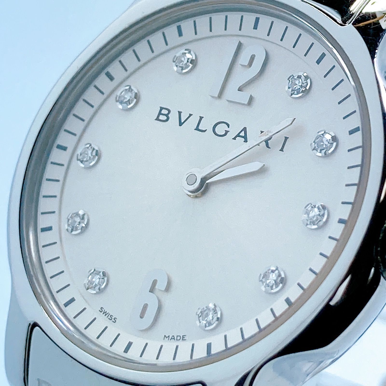 530 ブルガリ ソロテンポ ST29S 10Pダイヤ ラウンド 腕時計 - メルカリ