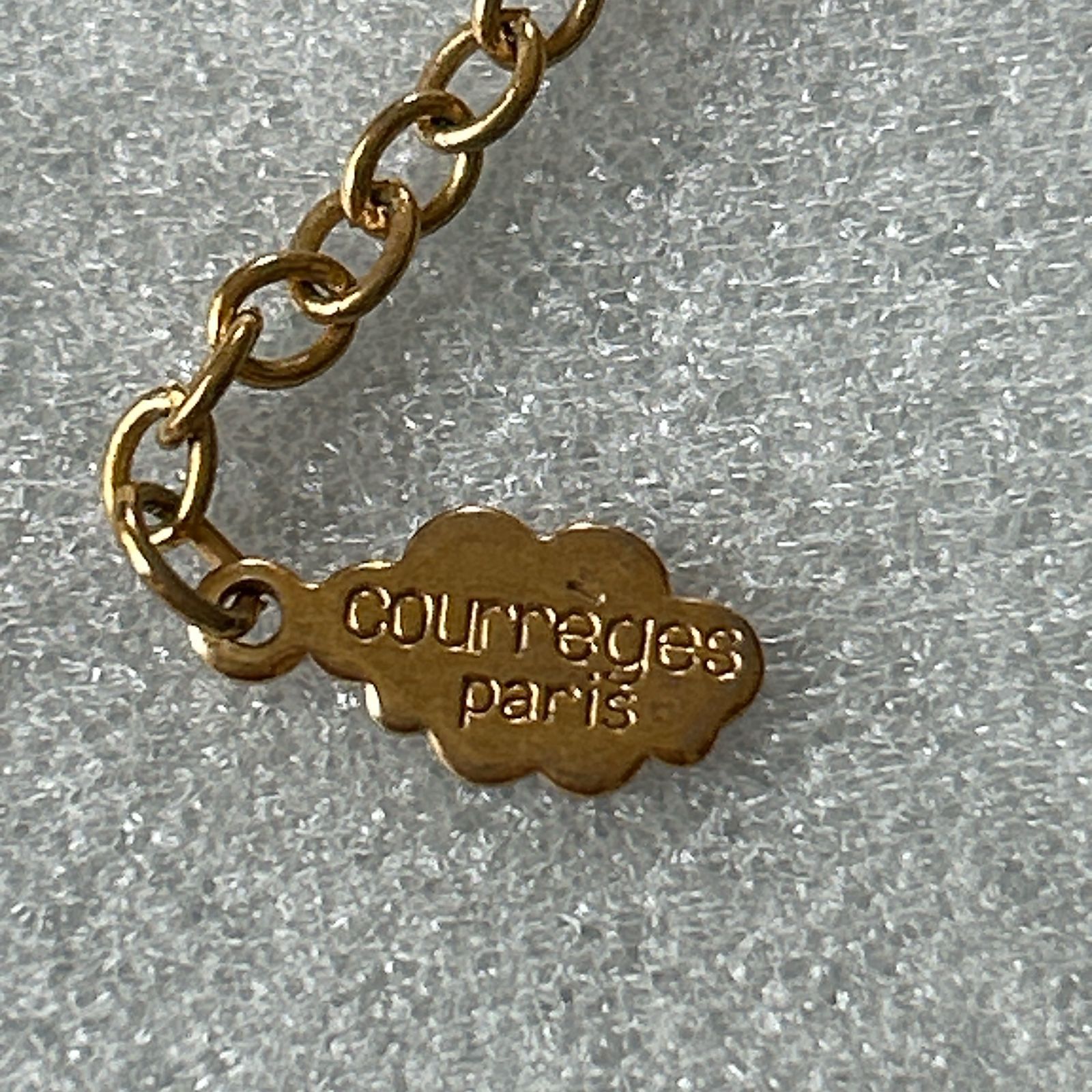 美品☆courrèges クレージュ ロゴネックレス ゴールドカラー 平成 