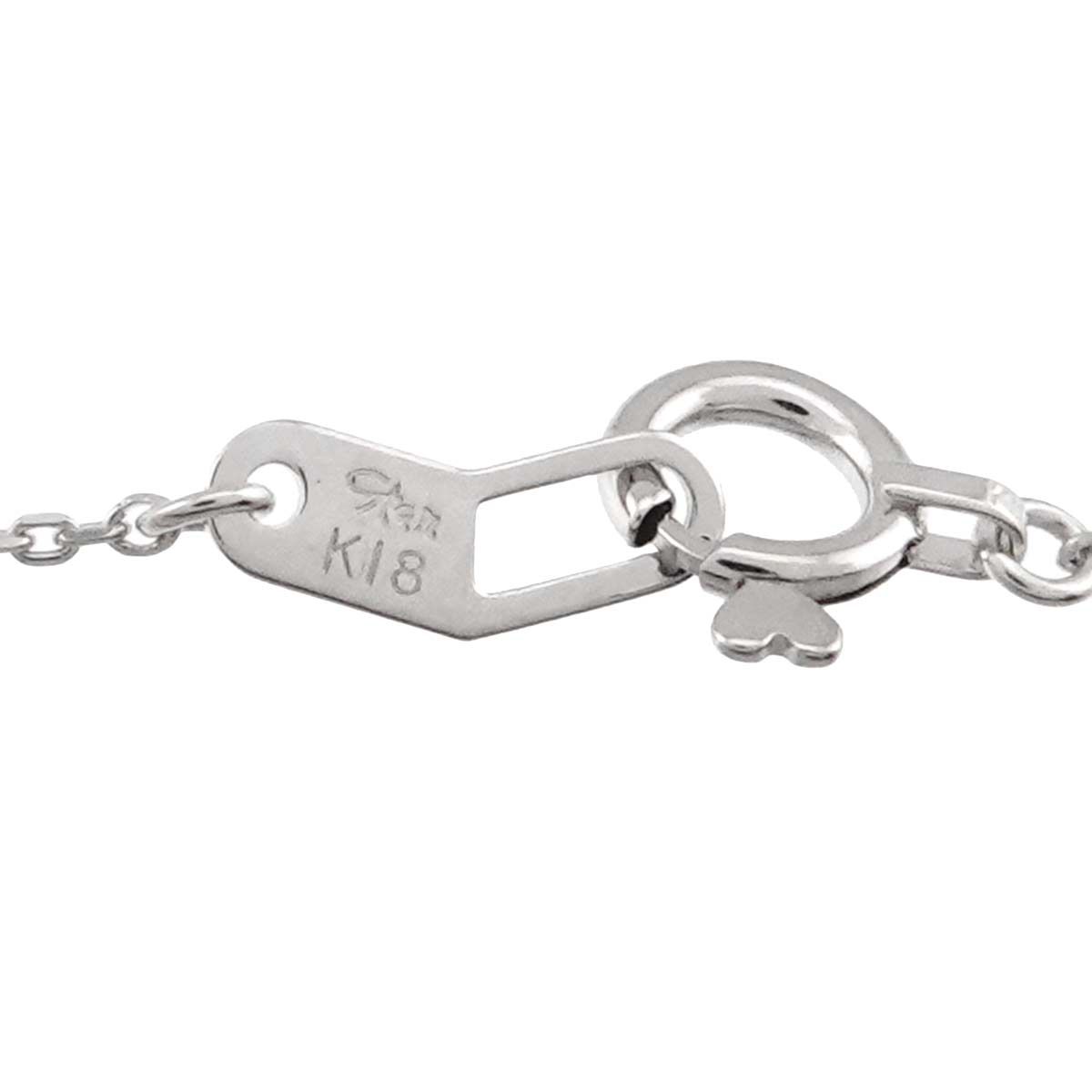 スタージュエリー Star Jewelry ダイヤ ネックレス 40cm K18 WG