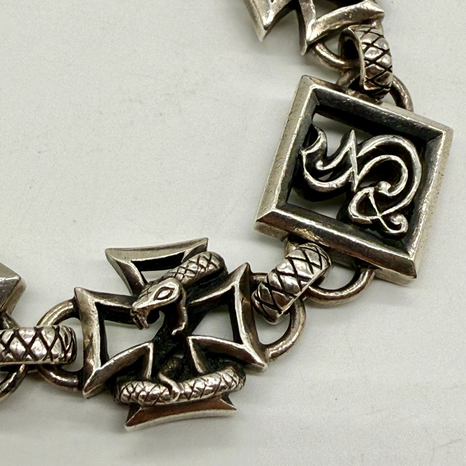 DEALDESIGN スネイキッドロウズブレス ブレスレット シルバー バイカー