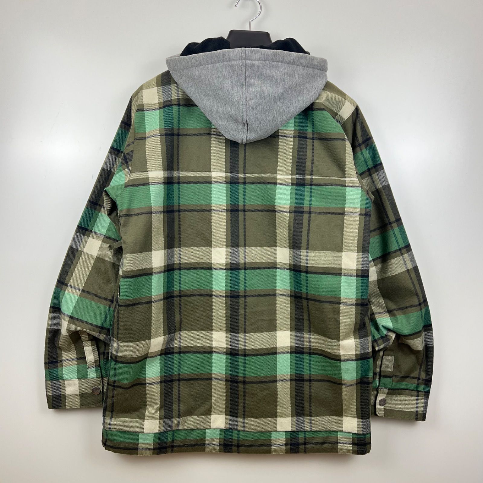 BURTON SNOWBOARDS sweat hoodie plaid jacket S バートン