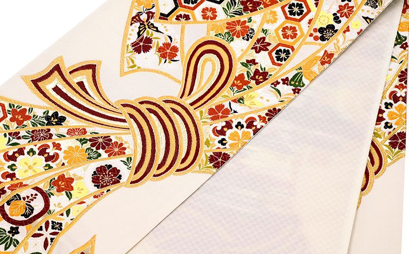 ¨̮⃝ 激レア 変わり図案 狆 日本犬 唐織 振袖帯 袋帯 礼装用 リメイク素材 15%OFFセール 加藤善織物 袋帯 振袖用 仕立て付き 金色 正絹 華文 振袖