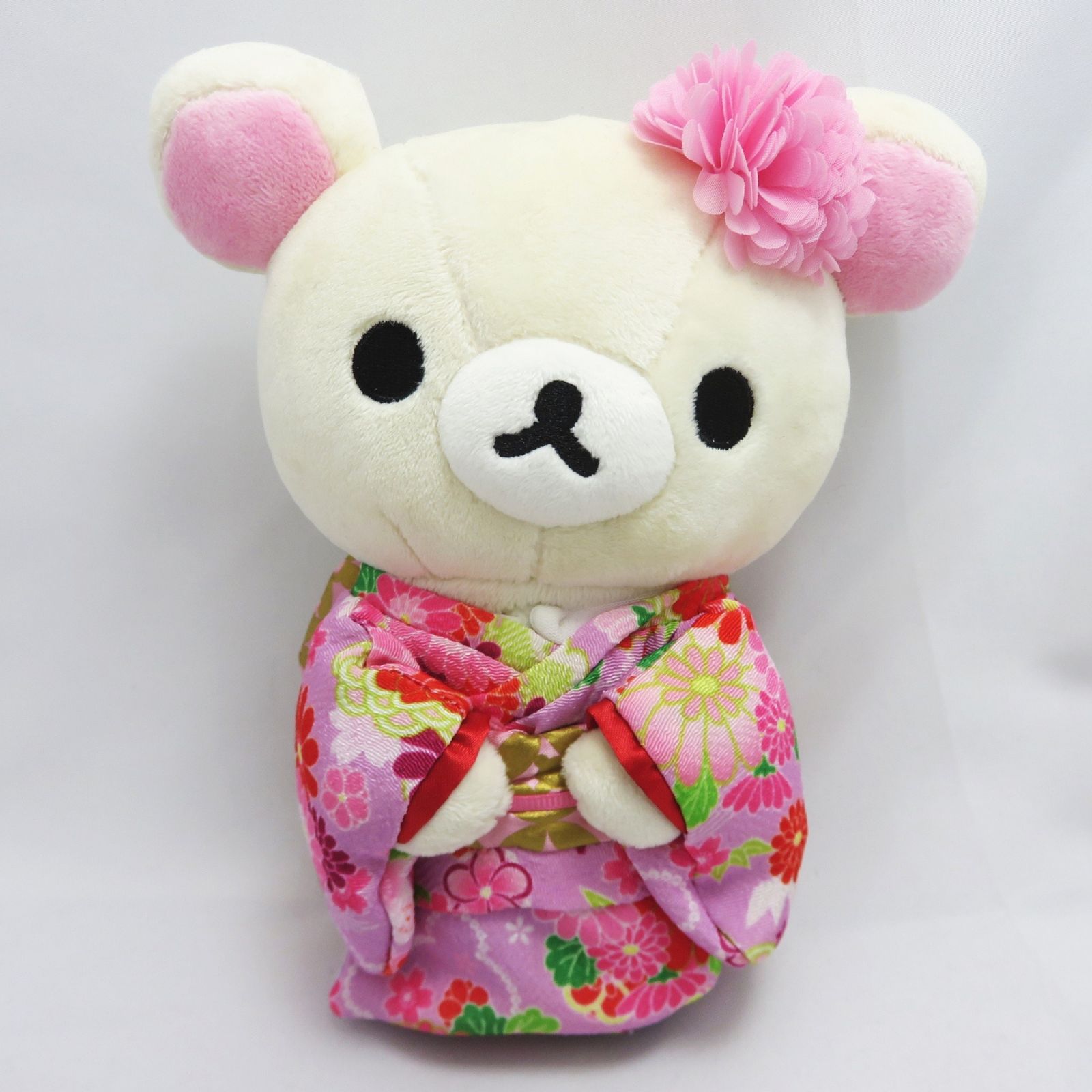 レア コリラックマ 着物 あつめてぬいぐるみ ピンク花柄 18cm - メルカリ