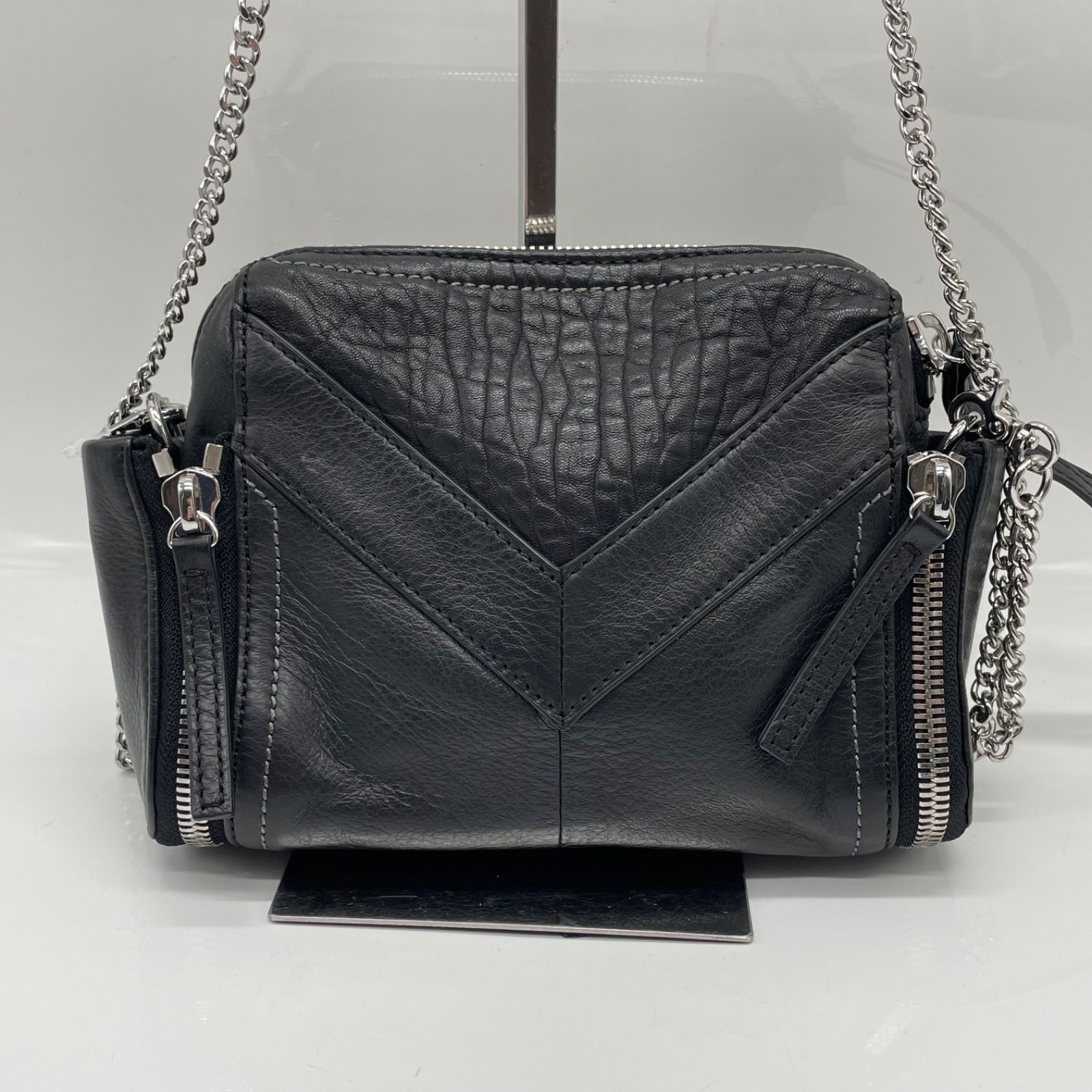 BN6668□DIESEL ディーゼル ジップ ショルダーバッグ y2k チェーン