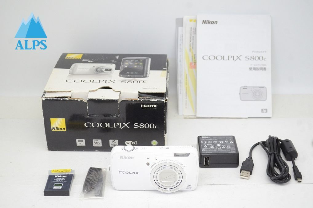 良品 Nikon ニコン COOLPIX S800c ホワイト コンパクトデジタルカメラ