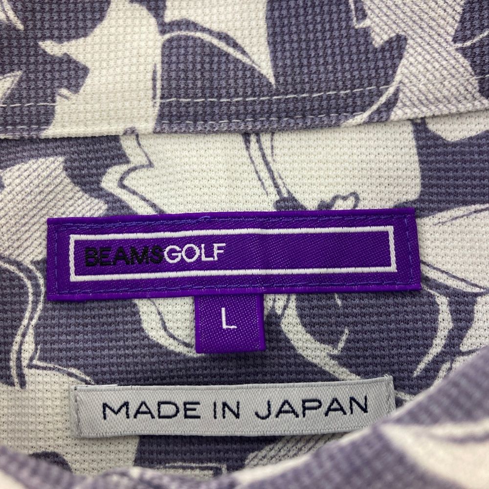 希少美品ビームスゴルフポロシャツ半袖XLパープル サイズ：L BEAMS GOLF ビームスゴルフ パープルレーベル 半袖