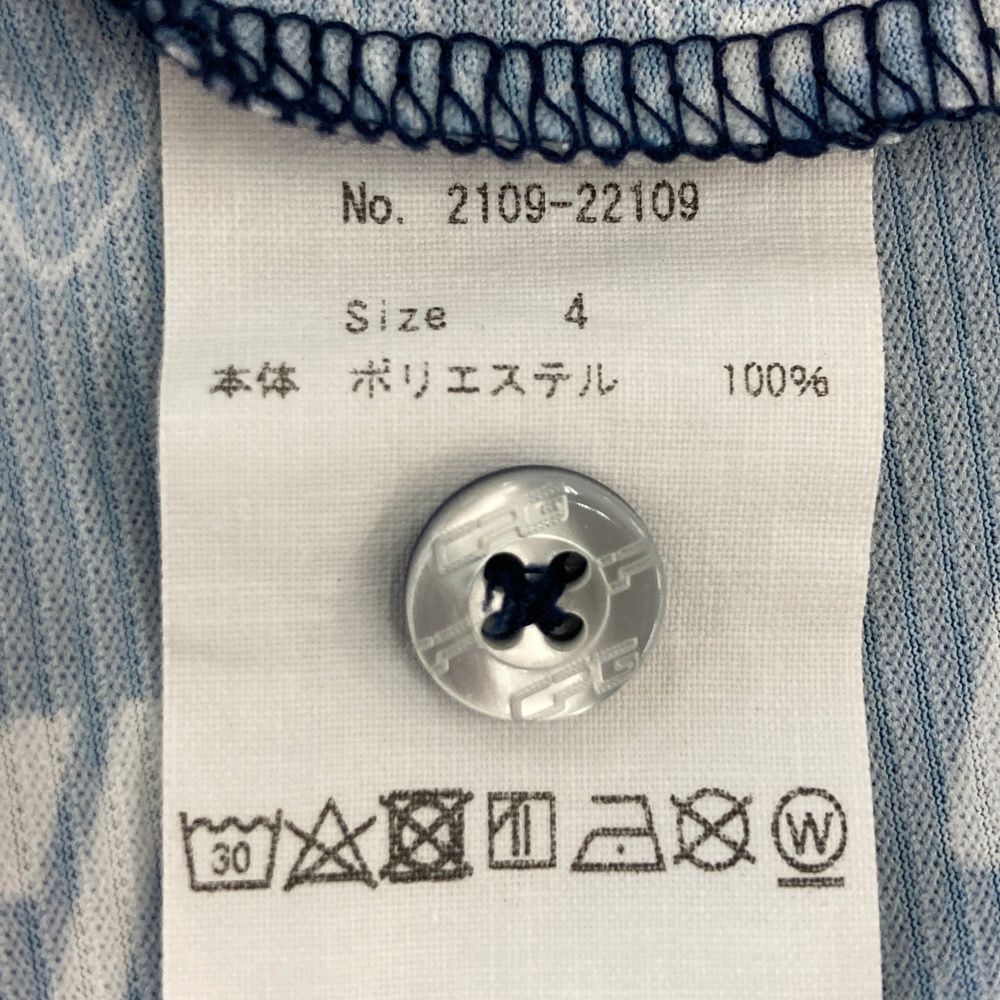 サイズ：4 CPG GOLF シーピージーゴルフ 半袖ポロシャツ ロゴ総柄