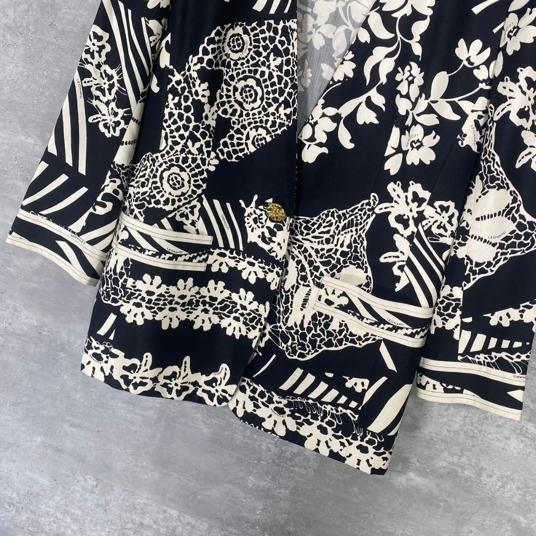 ☆超美品☆LEONARD レオナール ジャケット ベージュ 9AR LEONARD』レオナール (9AR) ノーカラージャケット - メルカリ