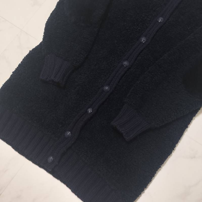 Drawer ドゥロワー ムートンエルボーパッチロングカーディガン Drawer（ドゥロワー）の「Drawer ムートンパッチロングカーディガン