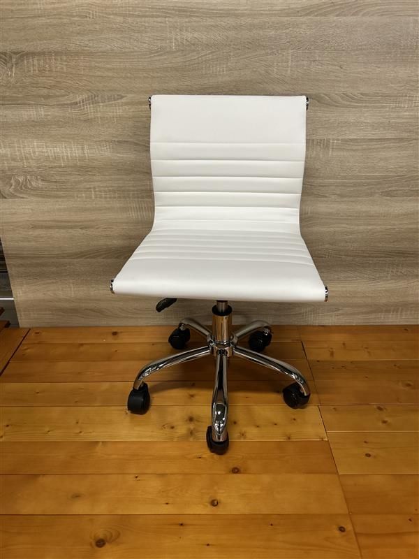 PU革チェアー イームズ 肘掛け無しWH アルミナム 送料無料 シオン  ミドルバック イームズチェアー パソコンチェアーPCチェアー テレワーク 学習 在宅