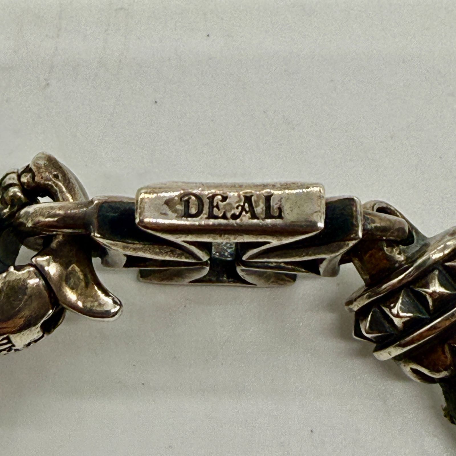 DEALDESIGN ディールデザイン ファングドスカルブレス メンズレザー