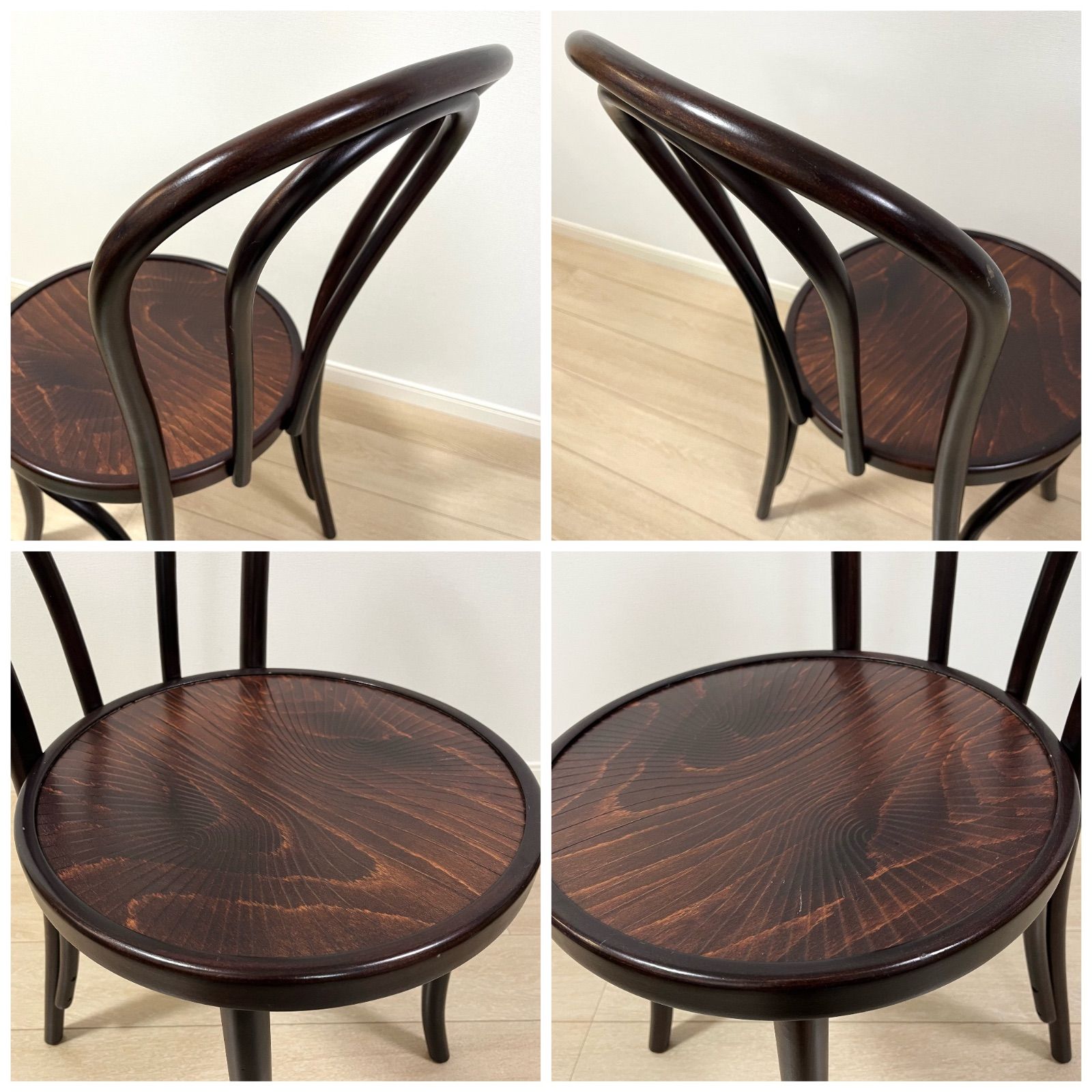 た59【秋田木工 No.202系 無垢曲木チェア】ベントウッドチェア ブナ材