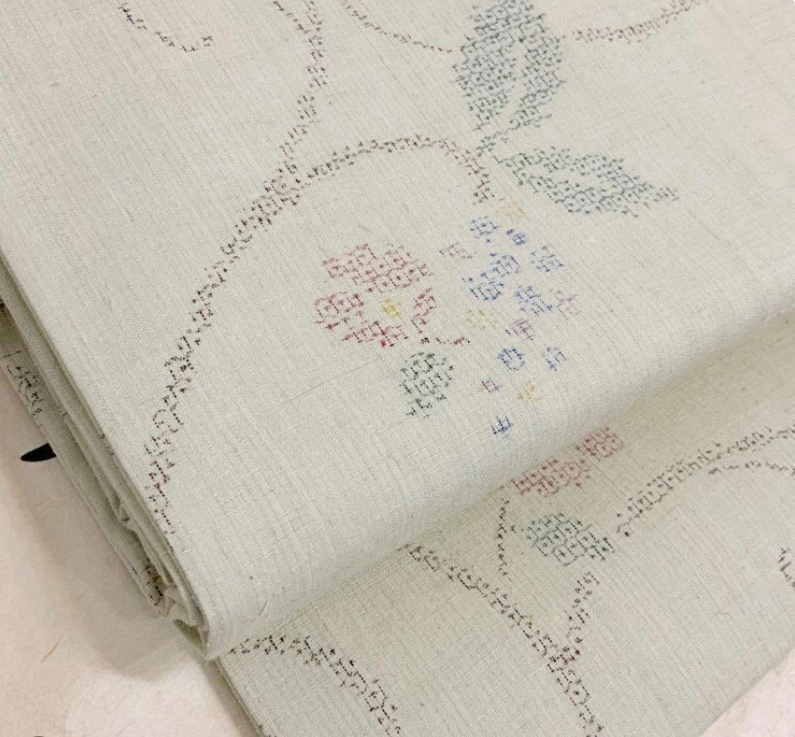 ●厳選●未使用●本場結城紬●全通●真綿紬●無形文化財●九寸名古屋帯●375㎝ ○kimomo+one○kimonoarisa○厳選○未使用○本場結城紬○真綿紬○無形