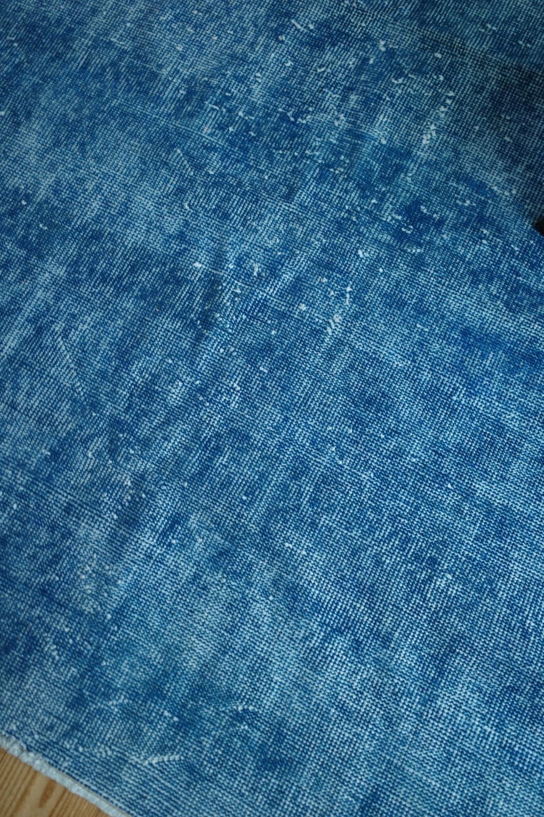 くすみスカイブルー　ヴィンテージラグ　オーバーダイ　トルコラグ トルコ ヴィンテージラグ 藍色オーバーダイ くすみスカイブルー