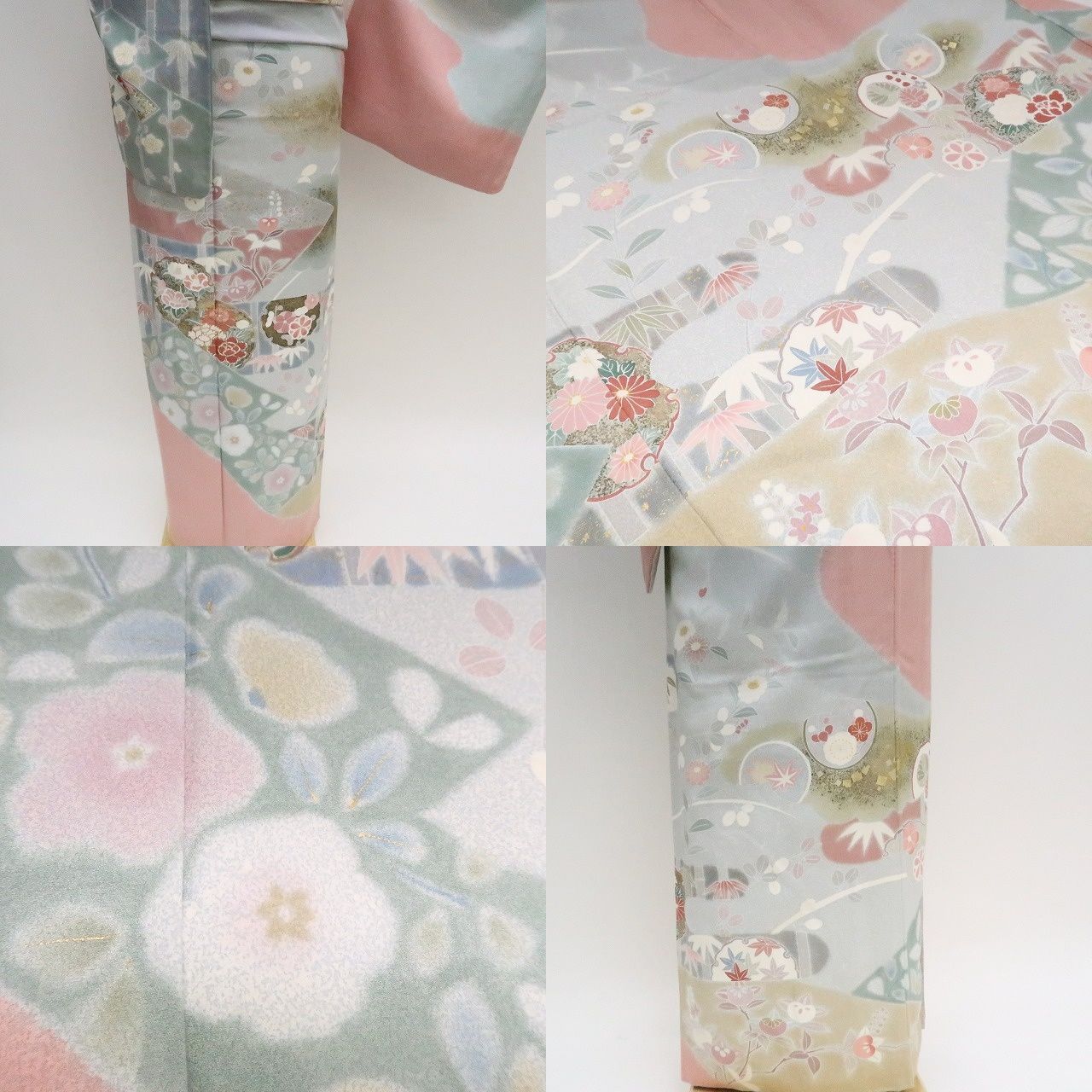 平和屋着物○本加賀友禅作家 大久保謙一 訪問着 樹林文 暈し染め 正絹