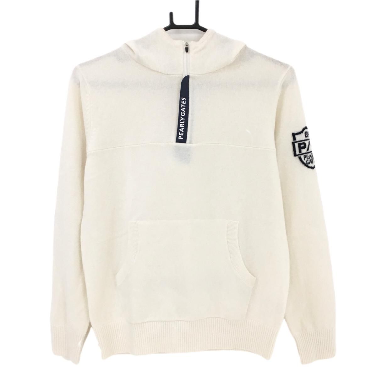 PEARLY GATES ホワイト ケーブルニットセーター PEARLY GATES ホワイト ケーブルニットセーター PEARLY GATES パーリー