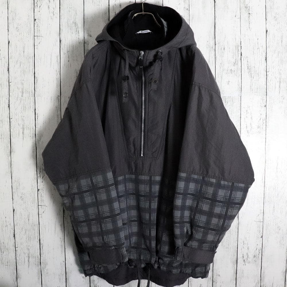 C&A RODEO ハーフジップ 中綿ナイロン スノボ アノラックパーカー 