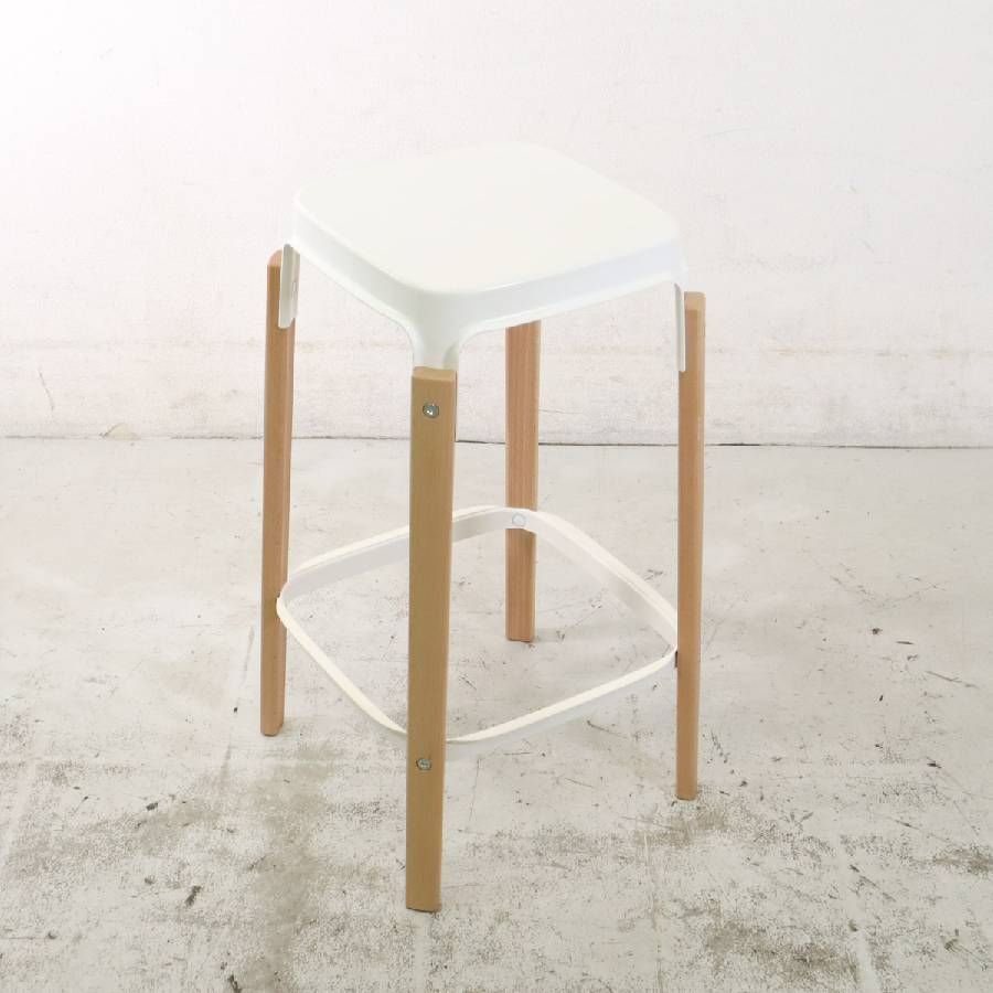マジススティールウッドスツール 2脚セット 高さ68cm カウンターチェア