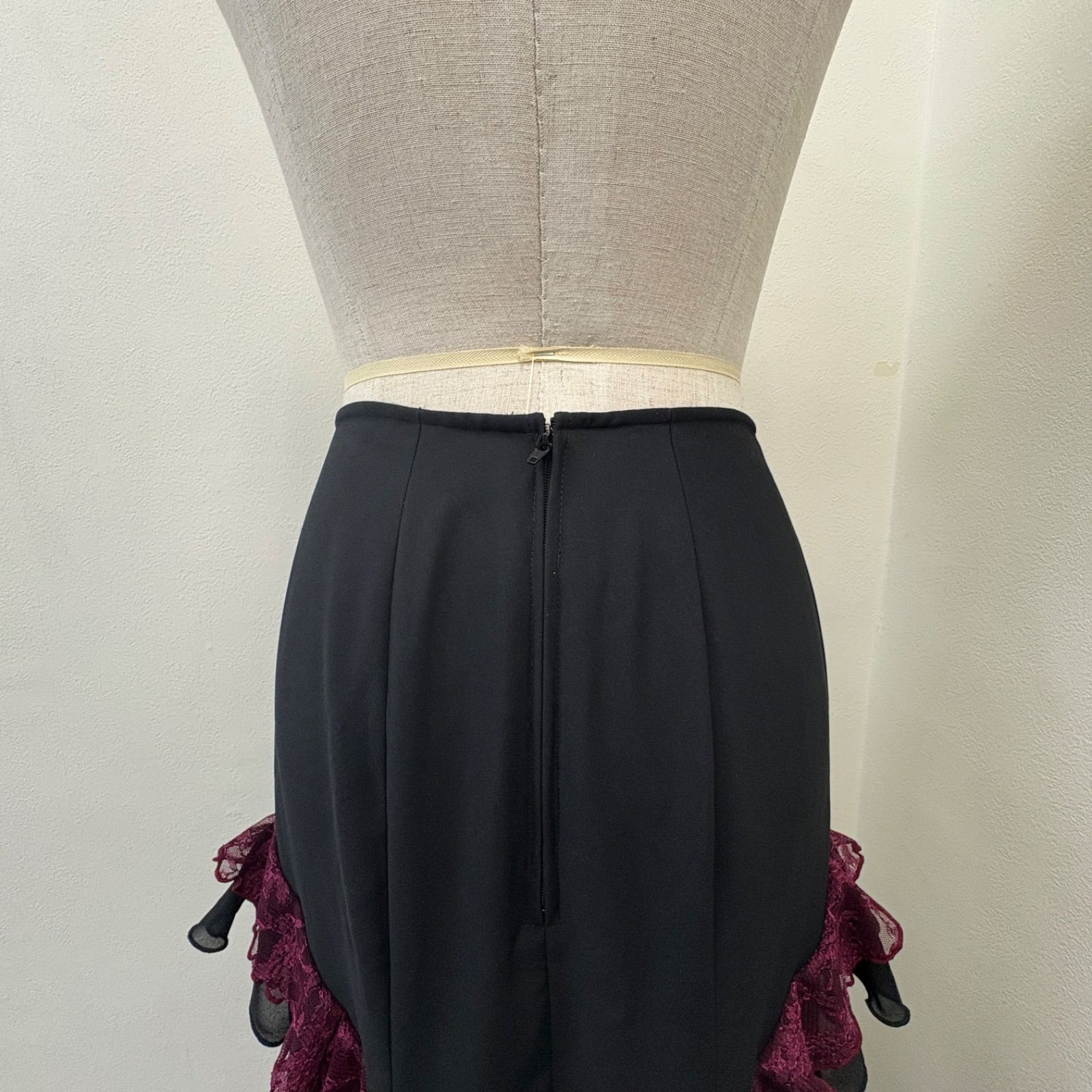 ソニアジョーンズ】フラメンコ衣装 ファルダ 黒 フリル レース