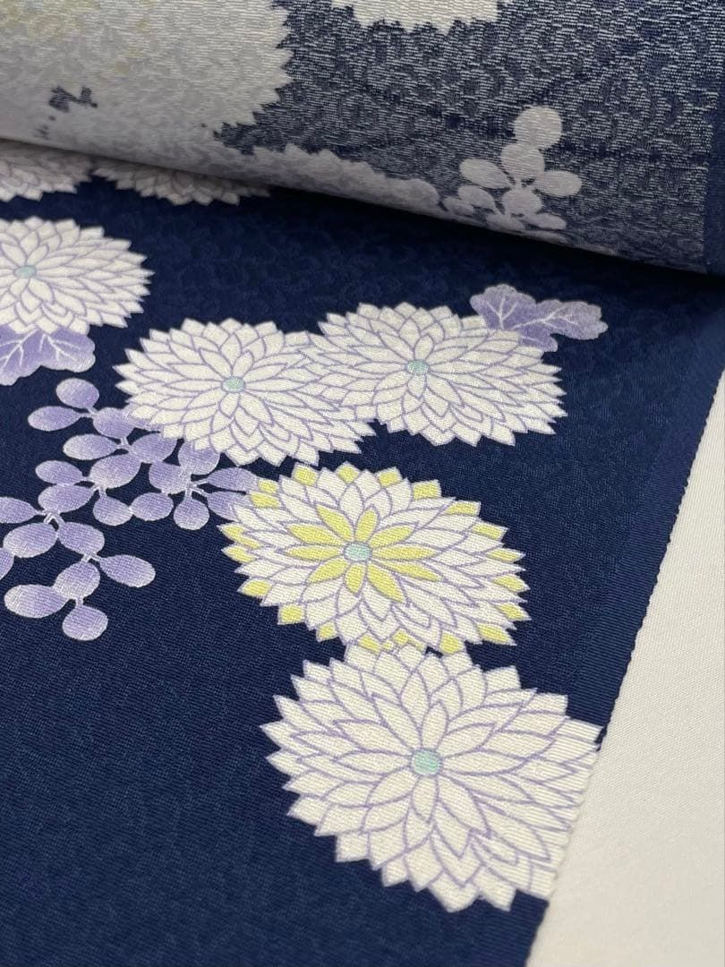 小紋 京友禅 紋意匠 菊 正絹 反物 T9038 - メルカリ