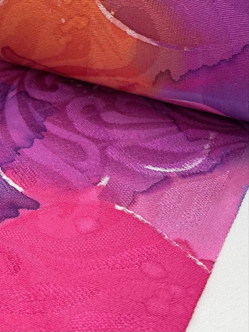 小紋 紋意匠 手染め グラデーション 松岳 正絹 反物 hondaya_7-28