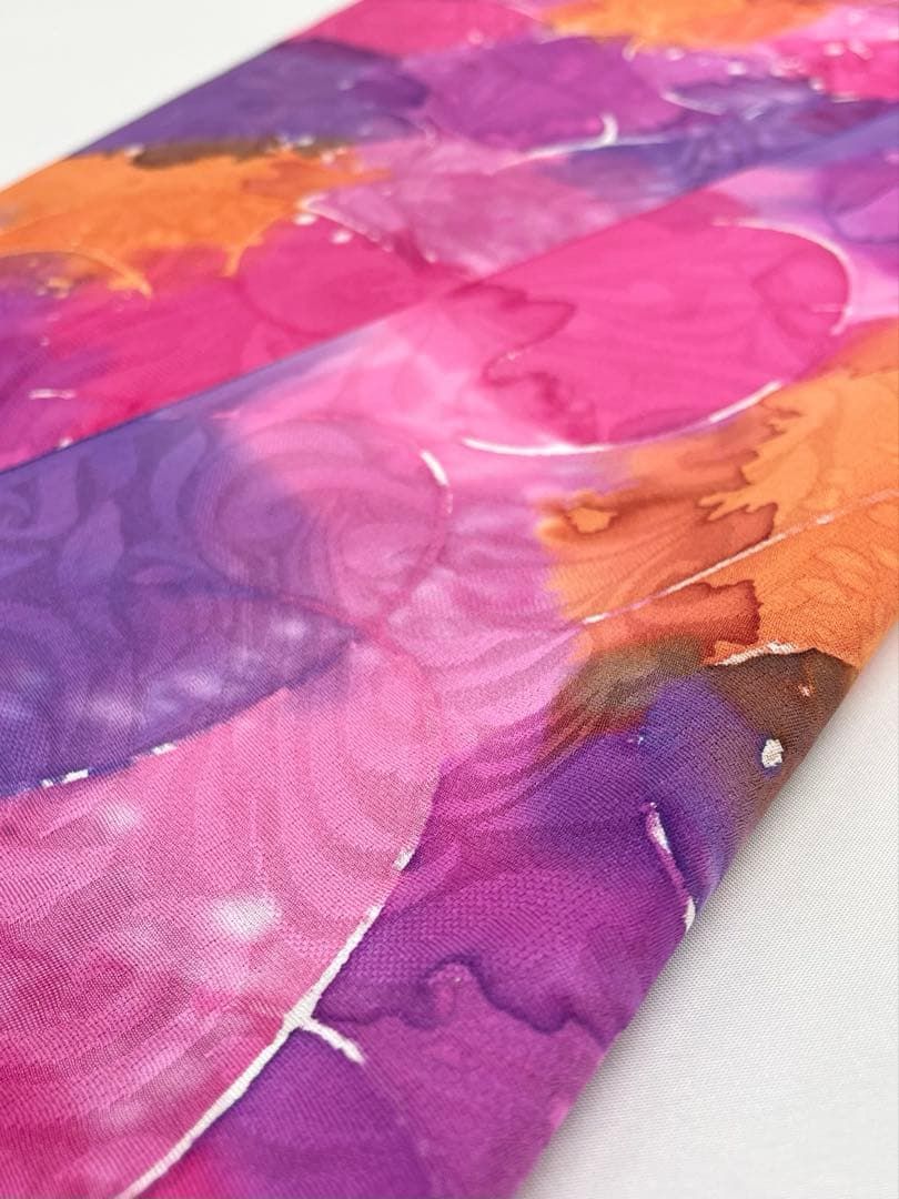 小紋 紋意匠 手染め グラデーション 松岳 正絹 反物 hondaya_7-28