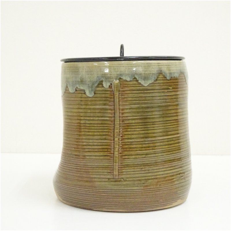 阿漕焼 福森博造 高取写一重口水指（共箱） 水指し 茶道 茶道具 購入