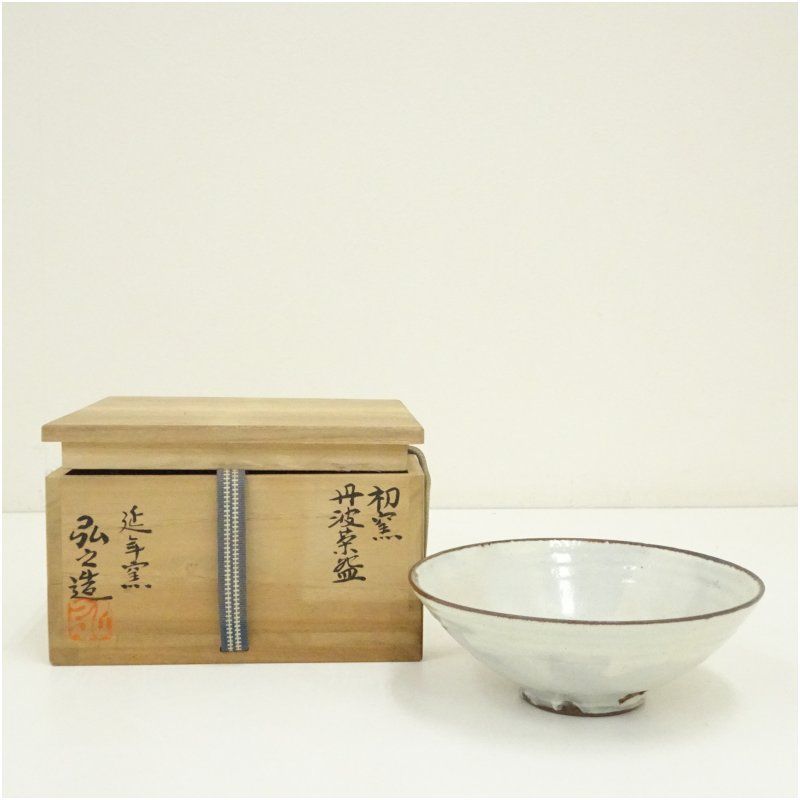 朝鮮唐波写 如拙庵作 共箱 抹茶碗 茶道具（73t） ☆【抹茶・茶碗】陶器