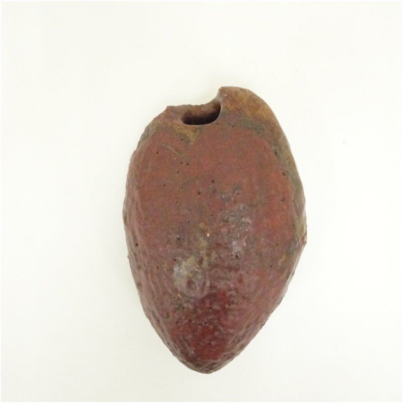 村岡修至造 柿釉掛花生（共箱） 花瓶 花器 おしゃれ フラワーベース