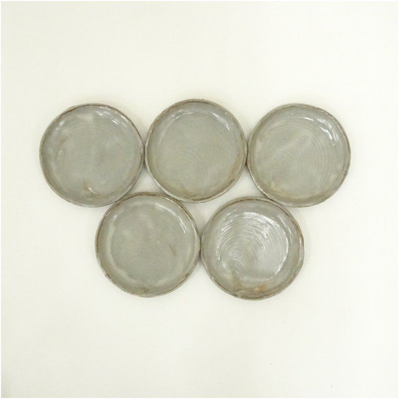 和食器 茶懐石 萩焼 吉賀將夫作 小皿 五客 共箱 V