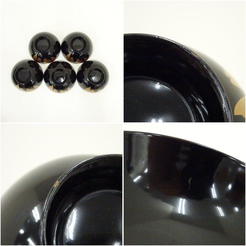菖蒲蒔絵吸物椀5客（共箱） 吸い物椀 和食器 おしゃれ 味噌汁 吸い物 