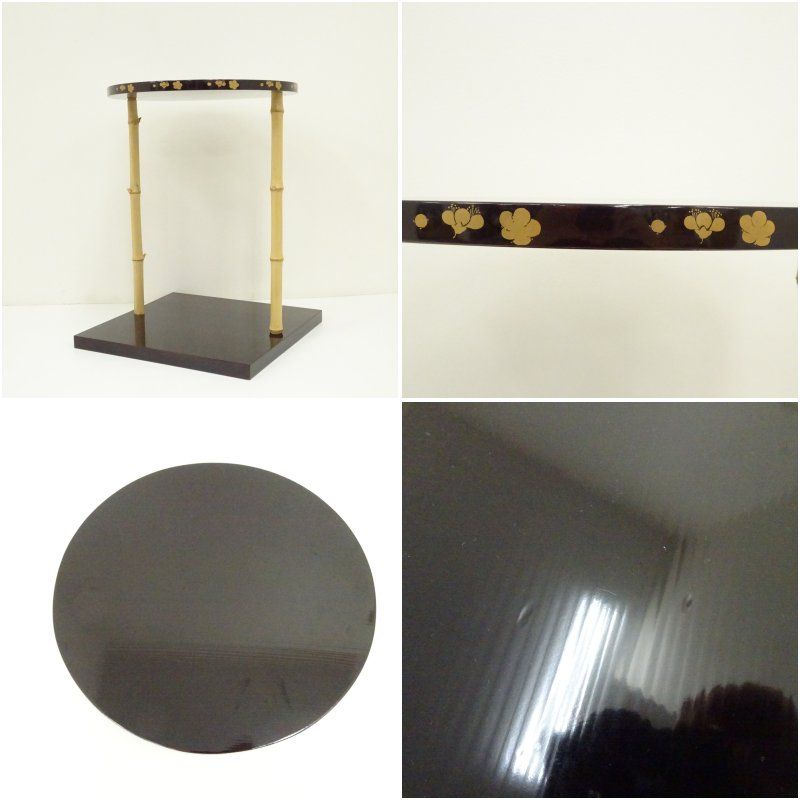 三友棚 川瀬表完 共箱 棚 茶棚 茶道具 【k3480】 塗師 川瀬表完造 木地