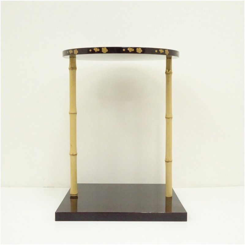 塗師 川瀬表完造 木地溜塗三友棚（共箱） 茶道 茶道具 おしゃれ 茶器