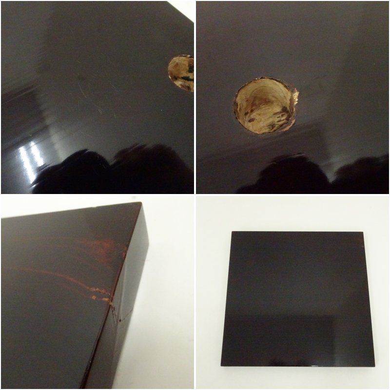 塗師 川瀬表完造 木地溜塗三友棚（共箱） 茶道 茶道具 おしゃれ 茶器