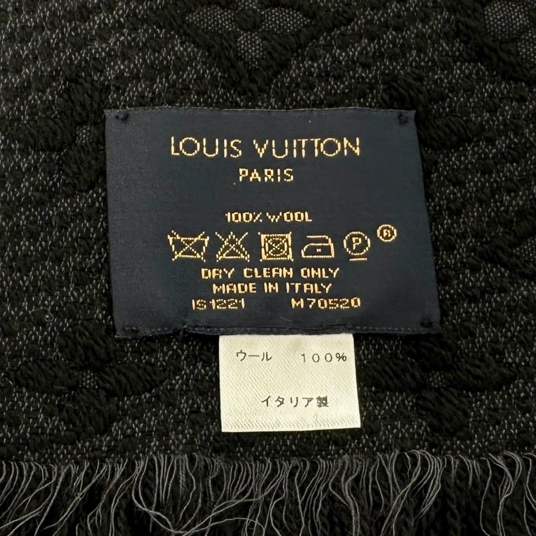 LOUIS VUITTON マフラー M70520 ダークグレー ウール100% Louis