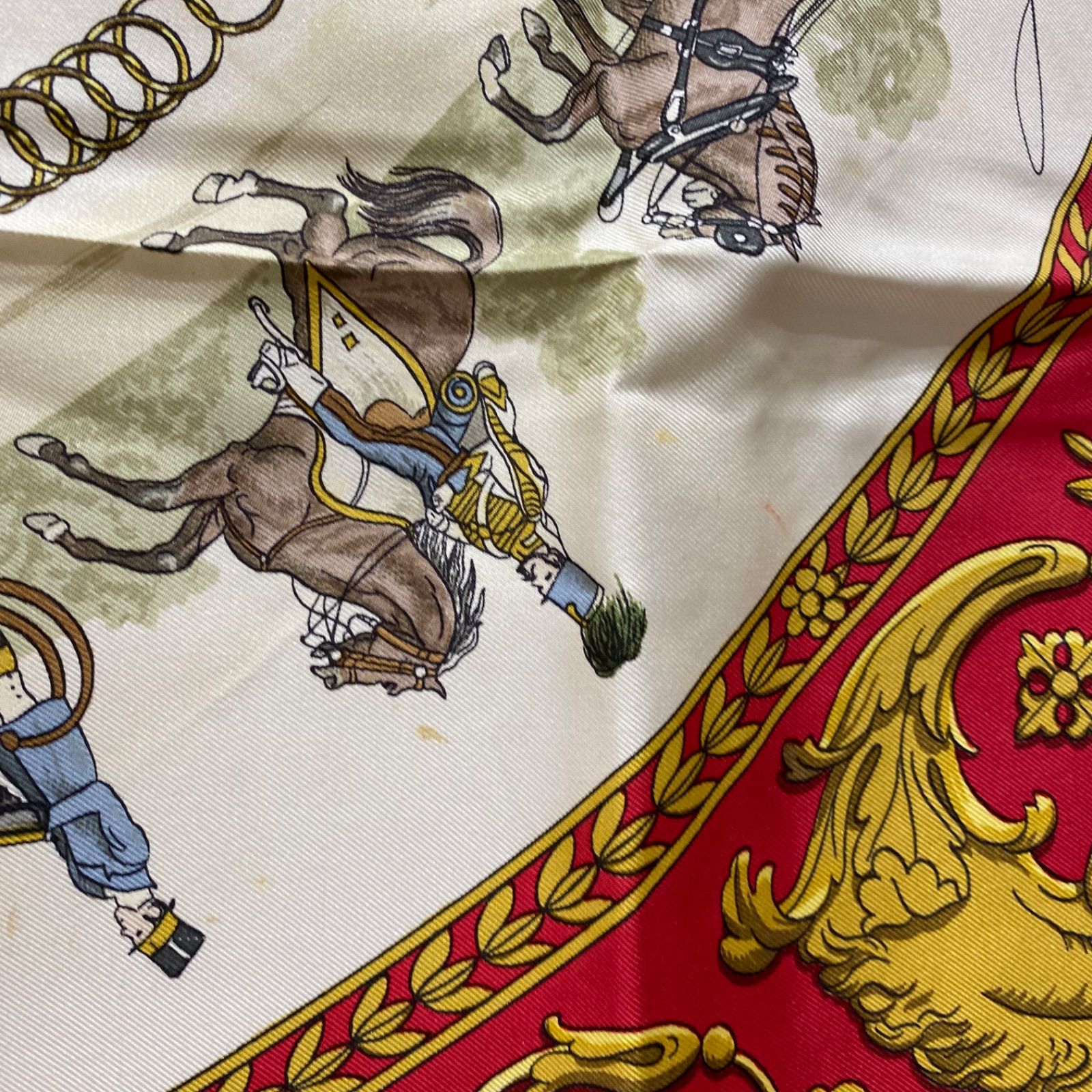 エルメス カレ90 LA PROMENADE DE LONGCHAMPS シルクスカーフ