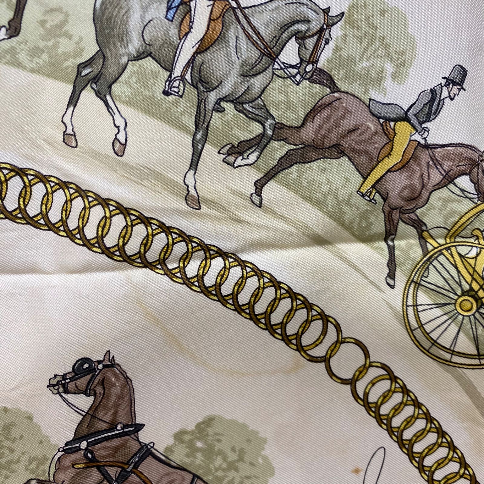 エルメス カレ90 LA PROMENADE DE LONGCHAMPS シルクスカーフ