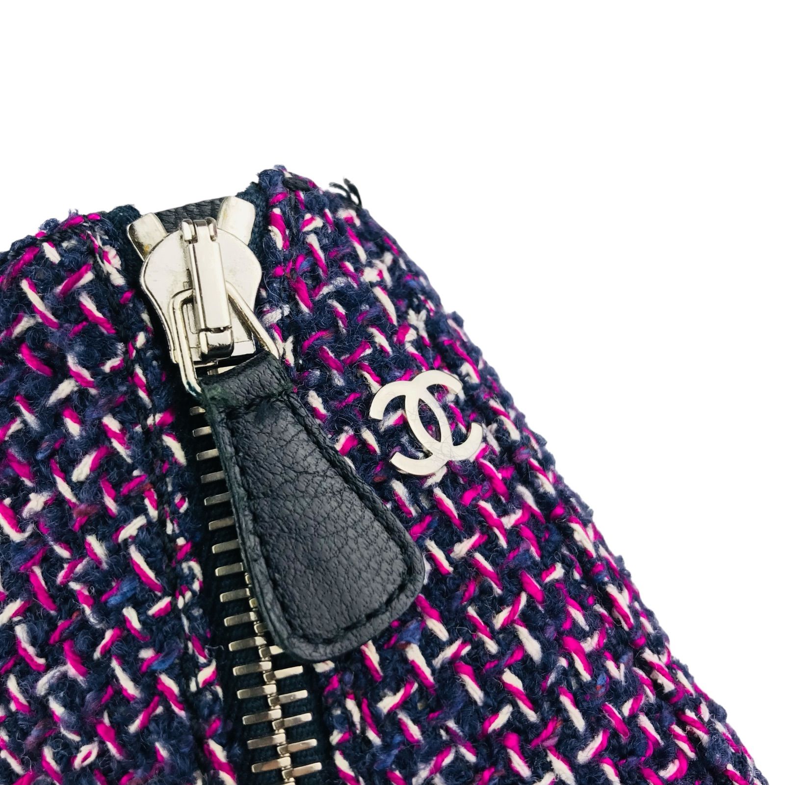 シャネル サイドジップ ツイードショートブーツ レディース SIZE 35 1/2 (S) CHANEL 中古 美品 シャネル レースアップ ツイードショートブーツ レディース 黒 白