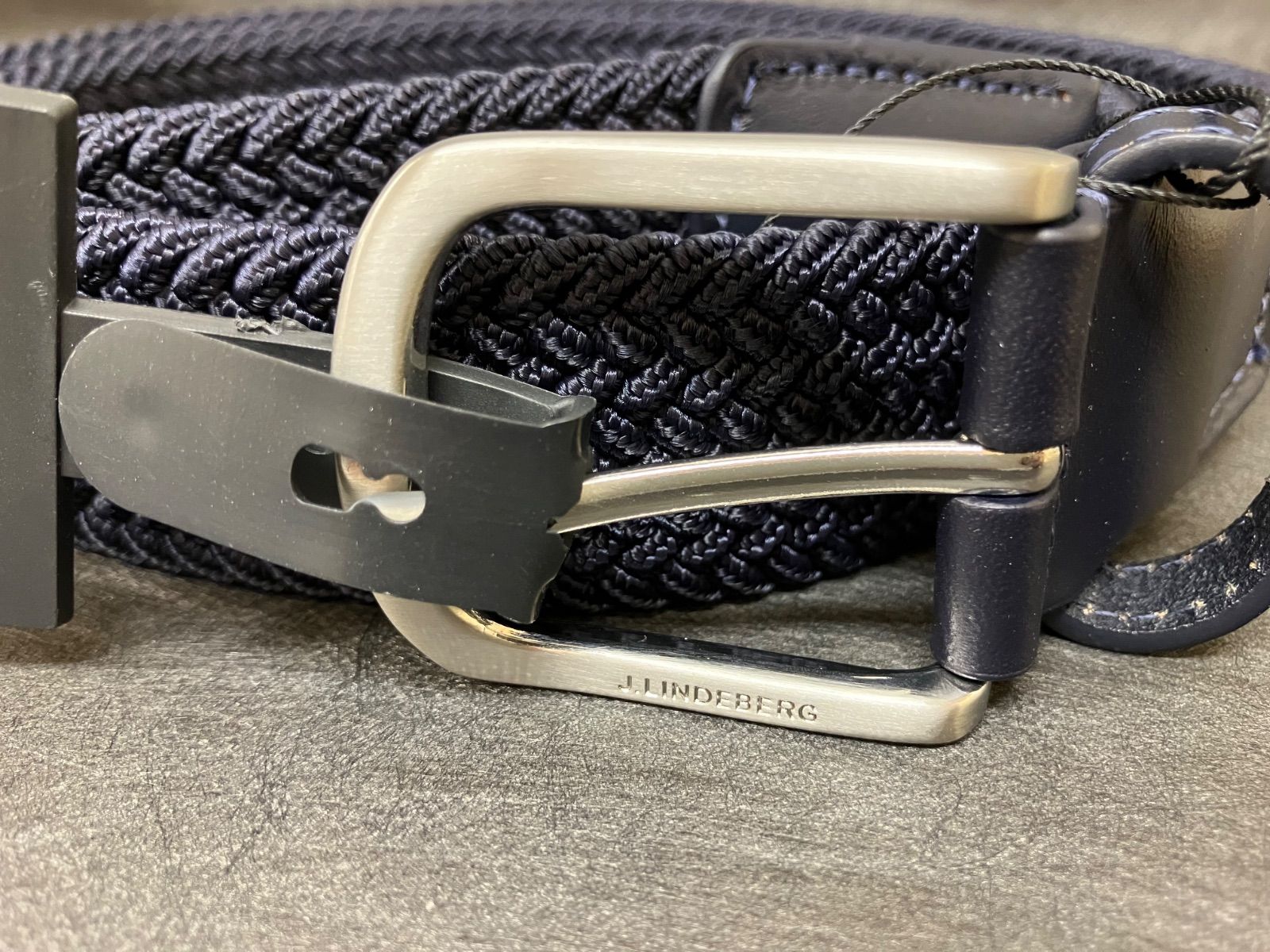 新品】ジェイリンドバーグ 編み込み ベルト ネイビー 90サイズ ゴルフ