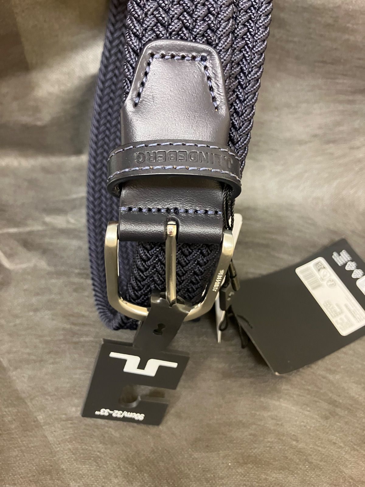 新品】ジェイリンドバーグ 編み込み ベルト ネイビー 90サイズ ゴルフ