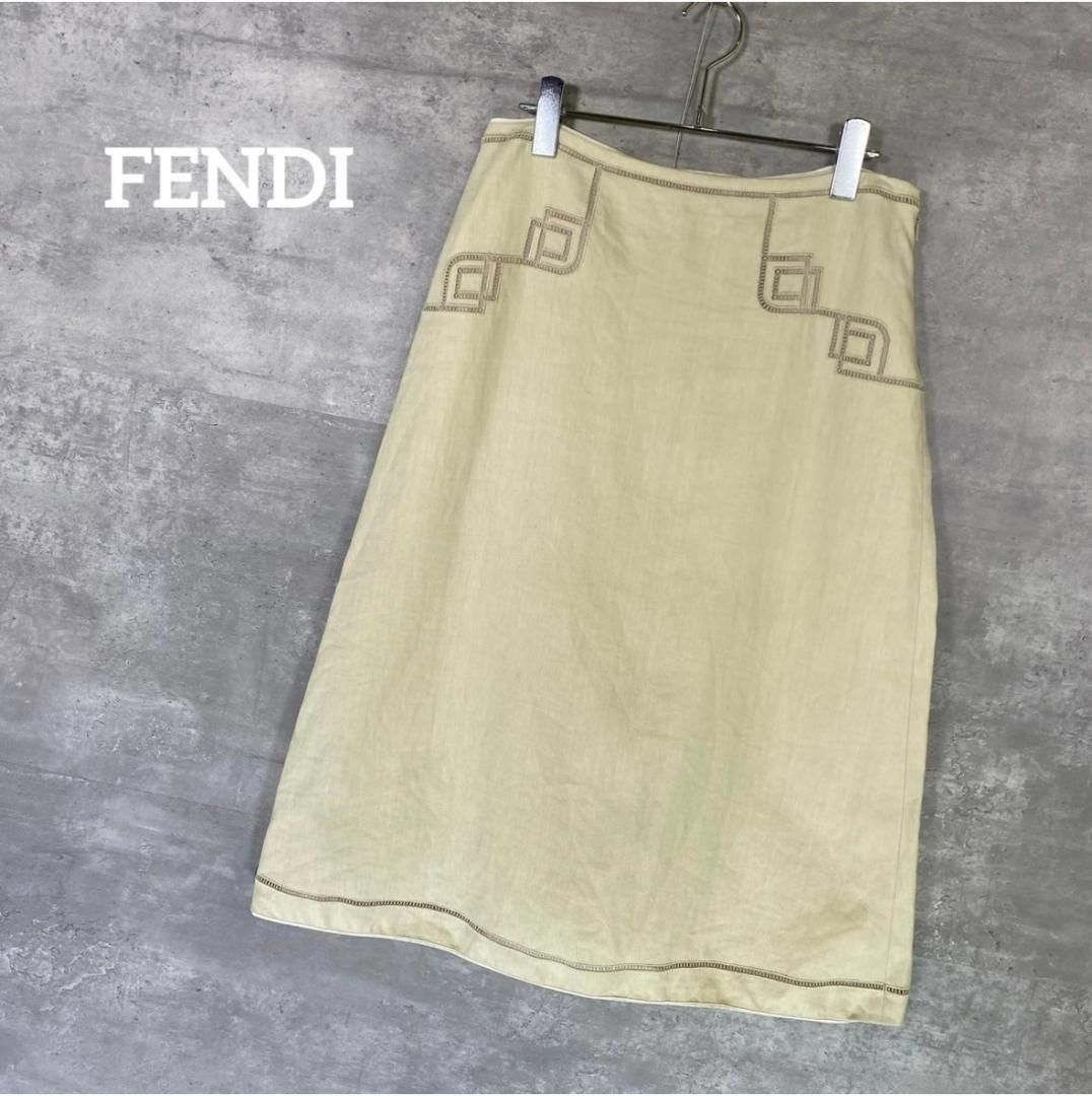 FENDI フェンディ リネン スカート