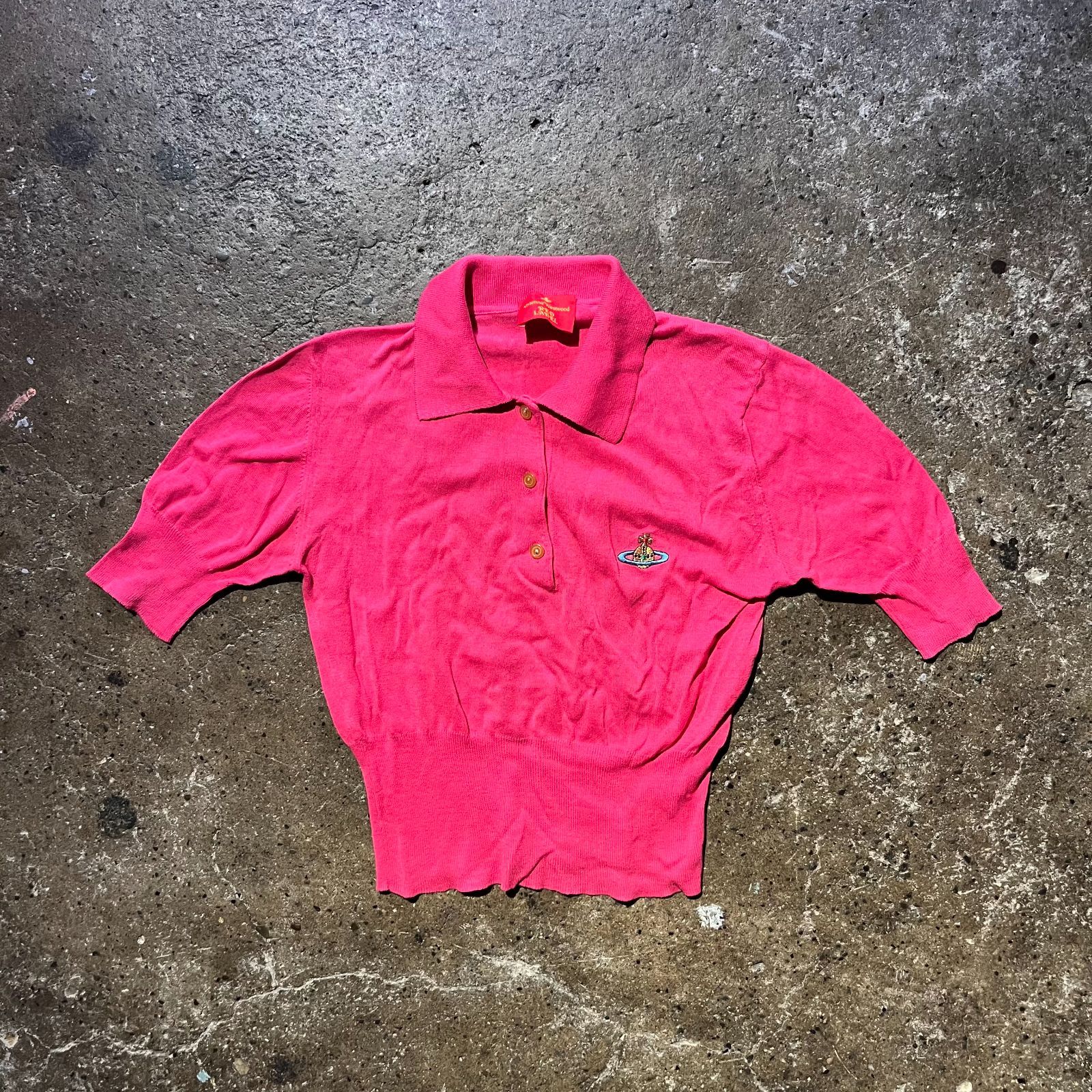 Vivienne Westwood RED LABEL 90s ポロシャツ ニットポロ オーブ刺繍 ヴィヴィアンウエストウッドレッドレーベル 1990s イタリア製