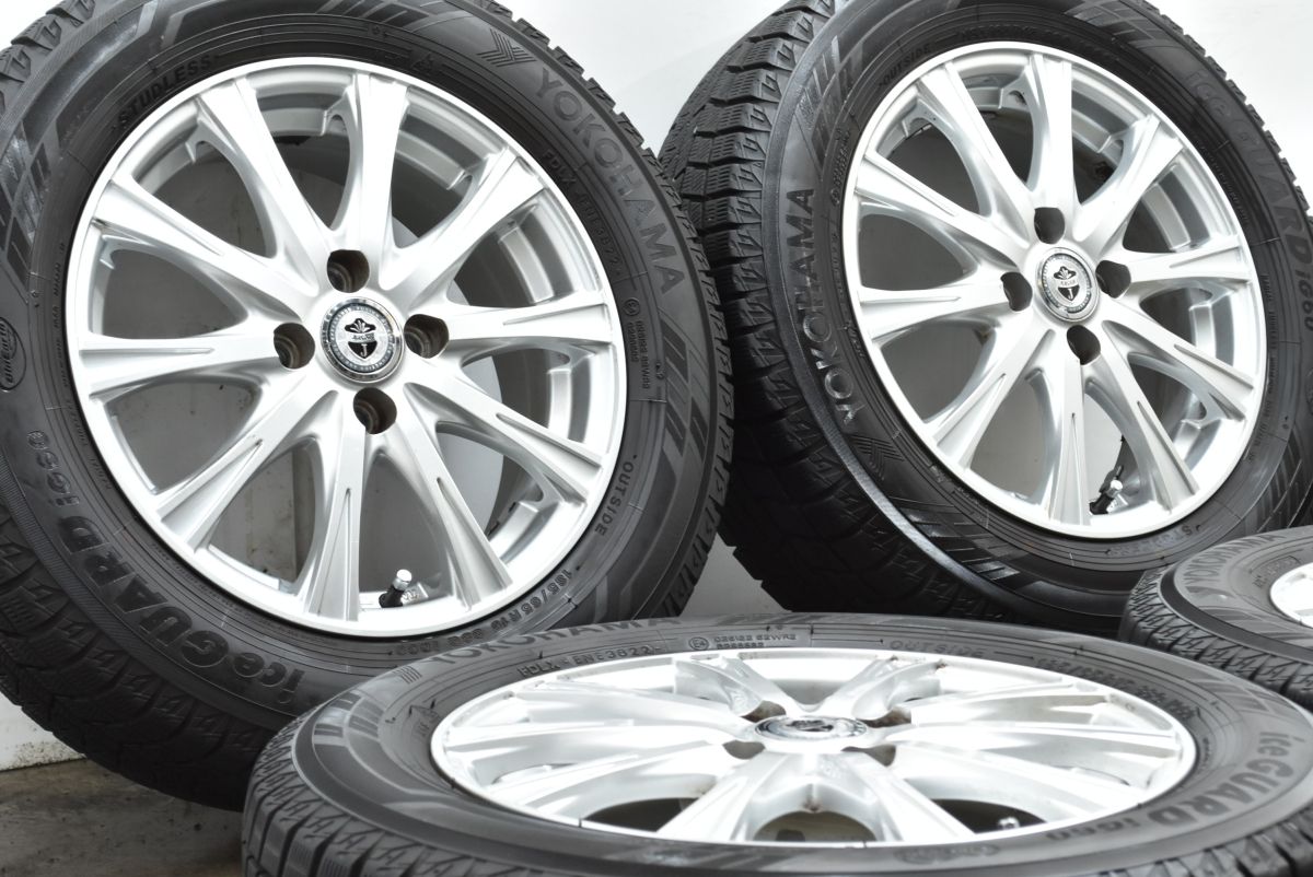 程度良好 Weds Joker 15 in 5 J 42 PCD 100 ヨコハマ アイスガードiG 60 185 65 R フリード ノート MAZDA 2 デミオ NDロードスター