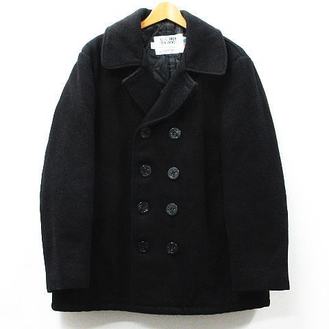 l*1様 Schott　ショット　ピーコート Pコート U.S. 740N ブラ SCHOTT ショット U.S.740N PEA JACKET Pコート ブラック メンズ サイズ