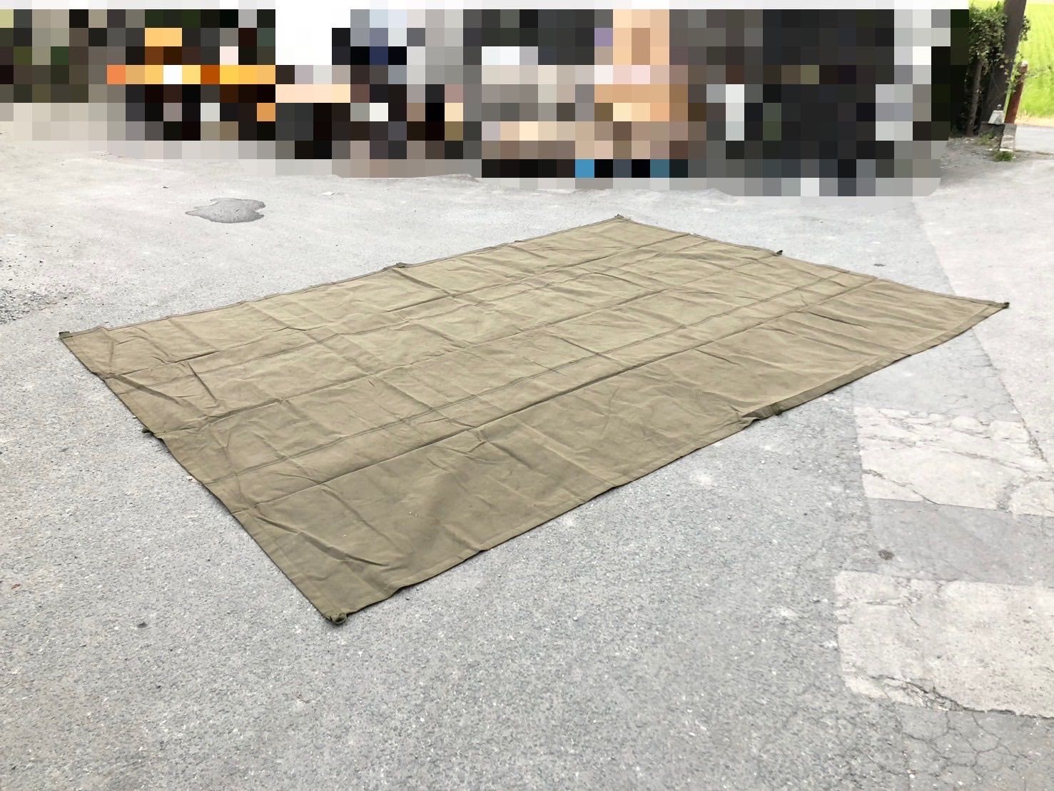 5枚限定☆【米軍実物】未使用 コットンダック製 ターポリン 12×17ft